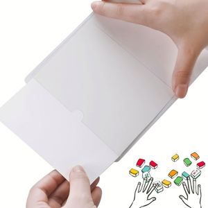 Porte-cartes Mahjong, grande taille, 6 1/8 x 4 3/4 pouces, protecteur pliable en trois parties, plastique transparent - Product Image 3