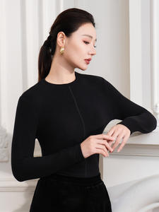 T-shirts de sport pour femmes en gros, automne-hiver, amincissants, course à pied, séchage rapide, hauts de fitness, haute élasticité, yoga respirant - Product Image 2