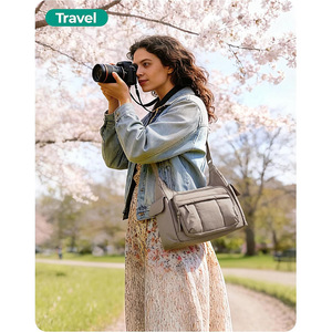 Nouveau <span class=keywords><strong>sac</strong></span> à bandoulière pour appareil photo imperméable et moelleux, <span class=keywords><strong>sac</strong></span> à bandoulière quotidien avec poche, étui de protection pour appareil photo numérique - Product Image 2
