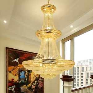 Grande e moderno Lampadario Di Cristallo Oro <span class=keywords><strong>Ingresso</strong></span> Della Luce di Soffitto Lampadario Decorazione <span class=keywords><strong>Per</strong></span> Alta Luce Luce di Soffitto Hotel Lobby - Product Image 3