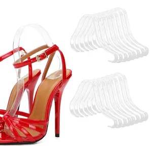Kadınlar için ayakkabı ağaçları sandalet yüksek topuk ayakkabı şeffaf akrilik perakende mağaza ekran standı pleksiglas ayakkabı destekçisi formları ekler