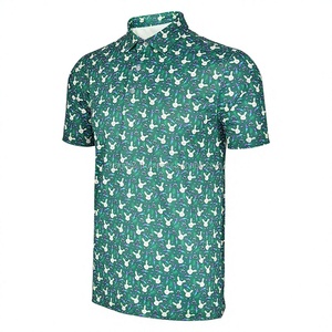 Camiseta Polo Deportiva con Cuello en V para Hombre 2022, Ligera, de Secado Rápido, con Protección UV, Estampado Digital, Manga Corta, Tejido de Spandex/Poliéster - Product Image 1