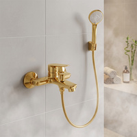 Ensemble de robinetterie murale en laiton pour salle de bain, mitigeur de douche et robinet de baignoire