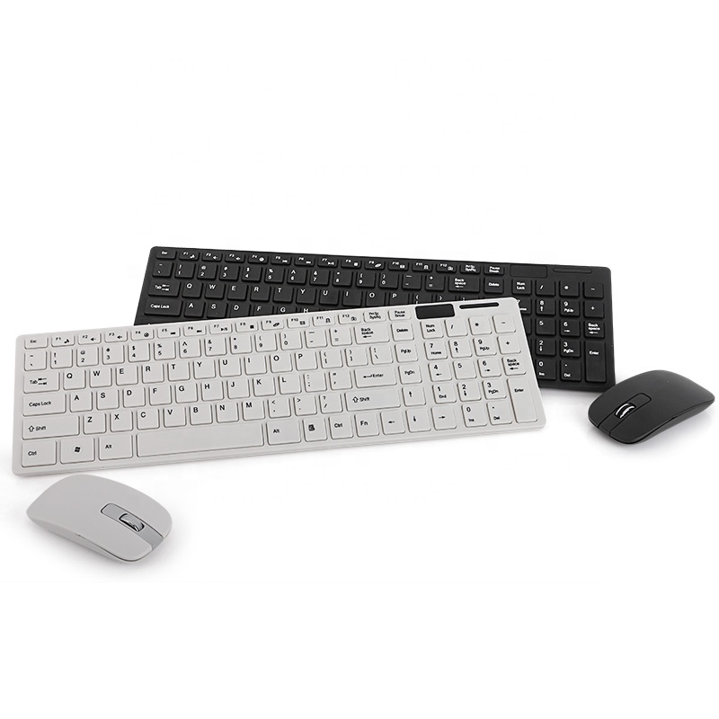 Inteligente Ultra Fino 2.4G Combo Teclado e Mouse Sem Fio com Membrana de Silicone para ISO Android Vence