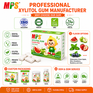 MPS 20+ saveurs au choix, emballage <span class=keywords><strong>en</strong></span> blister, forme de pastille, gomme à mâcher naturelle sans sucre à base d'xylitol - Product Image 5
