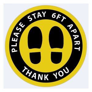 Pegatinas autoadhesivas de 6 pies para pisos con diseño de huellas, pegatinas para niños, pegatinas de distanciamiento social para centros comerciales - Product Image 4