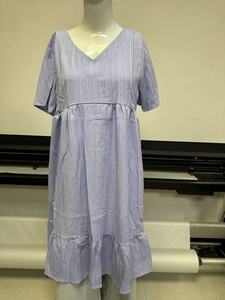 Vestidos Casuales de Mujer 2026, Elegantes, Holgados, de Manga Corta, con Cuello en V, Plisados, para Verano, Playa y Vacaciones - Product Image 3