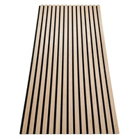 TianGe Panel akustik kayu Led dalam hitam Maera ramah lingkungan penyerapan suara Panel dinding berlapis Akupanel