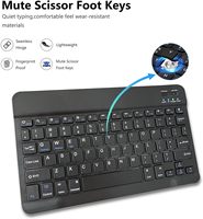 Tragbare Mini-Wireless-Tastatur, wiederaufladbare Bluetooth-Tastatur für Apple iPad, iPhone, Samsung Tablet, Handy, Smartphone