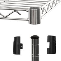 AMJ – support de rangement en métal à 4 niveaux, étagère de rangement en treillis métallique pour micro-ondes