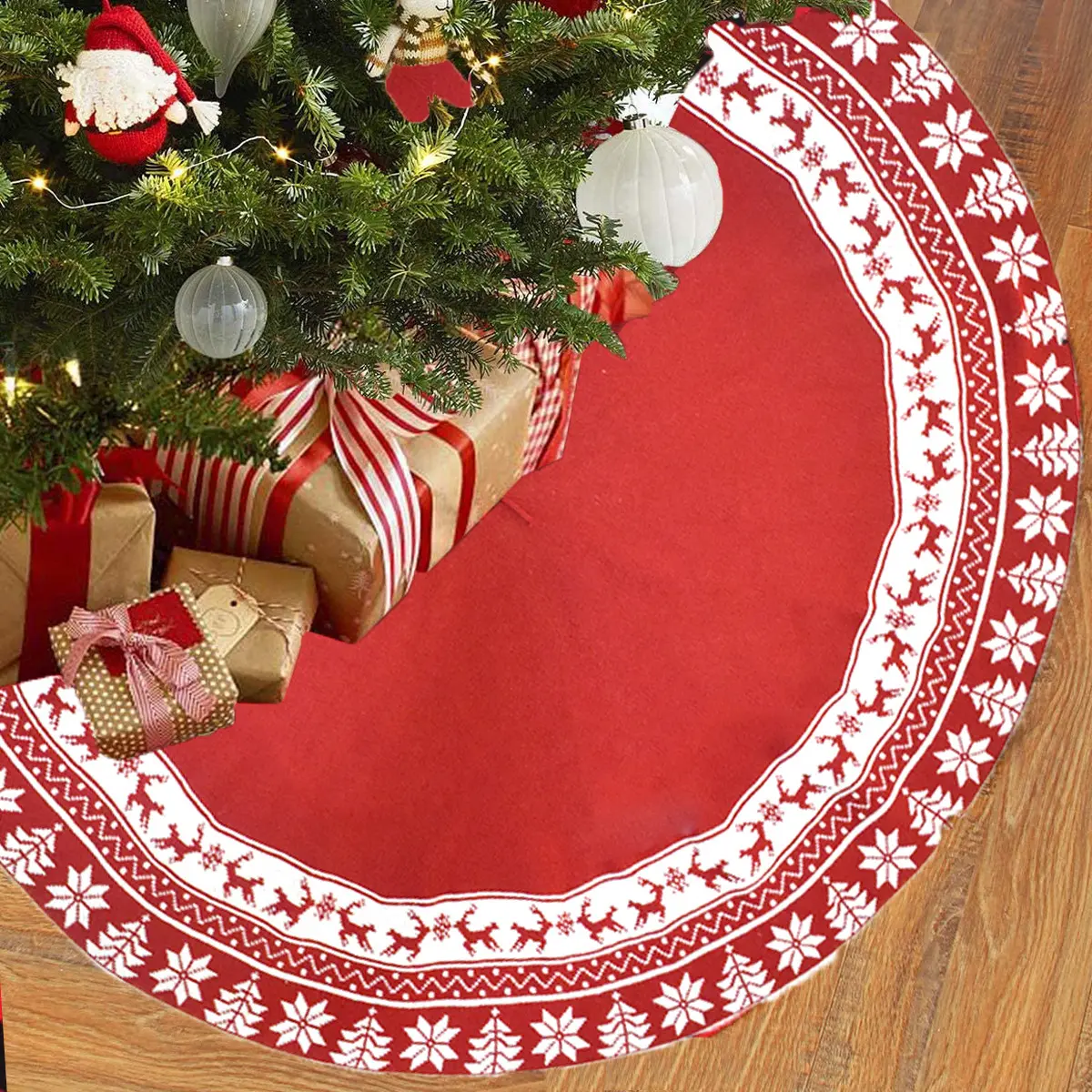 3 Pcs Christmas Stocking Calcetín de Decoraciones de Navidad Medias de Navidad Bolsa de Regalo Medias de Regalo para el árbol de Navidad Chimenea Decoración Colgante Calcetín 