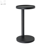 Table de chevet en acier au carbone noir, design industriel moderne, pour salon, petit déjeuner, Pub, métallique, Table de chevet de maison