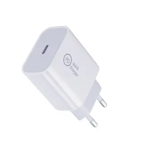 USB-C 20W colokan US EU UK, adaptor pengisi daya cepat ponsel untuk IPad Apple IPhone 14 13 12 11 Pro