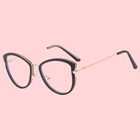 Monturas de Gafas Ópticas Cat Eye TR90 de Alta Calidad para Mujer, Diseño de Bloques de Color a la Moda, Gafas Anti Luz Azul para Miopía