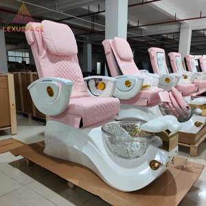 Fauteuil de massage spa pour pédicure en cuir personnalisé de couleur rose avec robinet en <span class=keywords><strong>or</strong></span> pour meubles de salon - Product Image 1