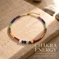 Collier de perles rondelles sept chakras avec chaîne dorée et perles d'accentuation, collier énergétique en cristal de guérison, vente en gros