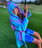 Serviette à capuche zippée pour enfants, de qualité supérieure, pour la natation et la plage, en microfibre, poncho à capuche