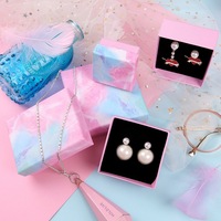 Boîte de rangement personnalisée avec logo, emballage en papier pour bijoux, boîte de présentation pour bague, collier, bracelet, montre, cadeau