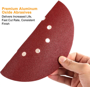 10 Stück 9 Zoll Trockenbau-Schleif scheiben Aluminium harz gebundene 10-Loch-Hakens ch laufe mit Körnungen - Product Image 3