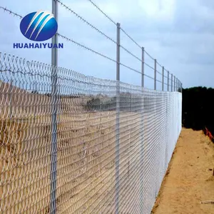 Y Post havaalanı güvenlik çit Concertina jiletli tel kaynaklı örgü çit