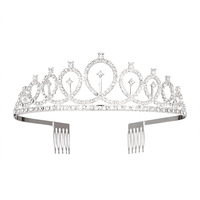 Diadème de Mariée Plaqué Or et Argent avec Pompon, Couronne, Étoile, Feuille et Strass – Coiffe de Luxe pour Mariage, Concours de Beauté et Tapis Rouge pour Filles