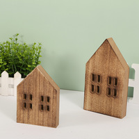 Décorations de Noël pour bureau en panneau de fibres, mini cabane en bois, ornements de salon, accents modernes et minimalistes style Instagram
