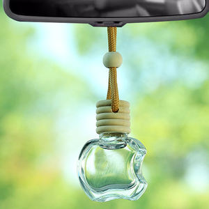 Botella de vidrio Colgante creativo de madera Fragancia de larga duración Ambientador Decoración interior del coche Botella difusora de caña para coche - Product Image 5