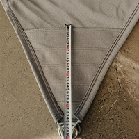 Voile d'ombrage robuste en HDPE avec bords en câble d'acier inoxydable et anneaux en D