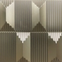Gravier étoilé Miroir décoratif en pierre 3d Panneau mural en diamant rainuré creux Dalle de roche Faux pierre Panneau mural flexible 3d