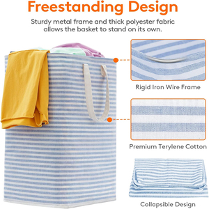 Không thấm nước freestanding vuông vải giặt cản trở lớn ráp giỏ với thực hiện xử lý cho phòng tắm quần áo lưu trữ - Product Image 2