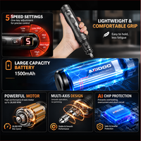 Mini perceuse rotative rechargeable 4V DC 5 vitesses 25000 tr/min, sans fil, avec affichage LED, outil rotatif électrique