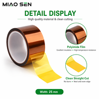 Pita Perekat Silikon Poliimida Tahan Panas Temperatur Tinggi 0.05mm Satu Sisi untuk Aplikasi Masking PCB Elektronik