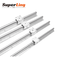 Prix usine SBR16 Rail de guidage linéaire rond en aluminium 500mm et bloc de glissière linéaire Sbr16uu roulement de bloc de curseur linéaire