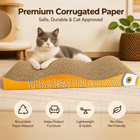 Alas Cakar Kucing dari Karton Bergelombang, Papan Cakar Kucing yang Tahan Lama, Mainan untuk Kucing Indoor, Grosir OEM