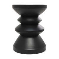 Table basse d'appoint de haute qualité meubles de maison Table basse noire Table d'appoint ronde en bois