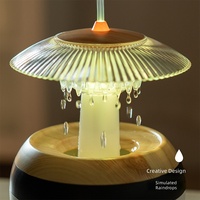 Humidificateur à effet de pluie et diffuseur d'huiles essentielles - Utilisation intérieure pour la maison et la chambre - Recharge USB - Capacité 0,5-1L - Niveau sonore 36dB