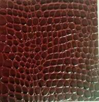 Cuir synthétique PU extensible métallisé imprimé crocodile gaufré, épaisseur 0,6-1,6 mm, anti-moisissure, imperméable pour la décoration intérieure