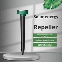 Répulsif ultrasonique anti-aboiement de chien rechargeable à énergie solaire pour la ferme, accessoire antiparasitaire pour animaux sauvages, chats et bêtes