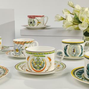 Juego de Tazas de Cerámica Pintadas a Mano de la Serie Star, Cuatro Piezas para Té Negro, Café, Té de la Tarde, Alta Estética para Regalo - Product Image 3