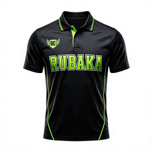 Camiseta Polo Negra Personalizada de Alto Rendimiento, Uniforme de Golf Transpirable de Manga Corta, Ropa Deportiva OEM ODM al por Mayor - Product Image 1