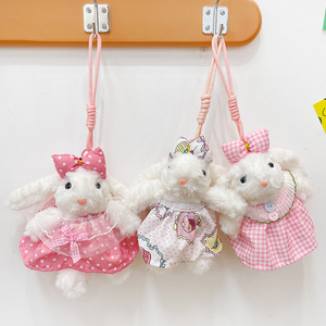 Lindo Peluche de Conejito Kawaii, Conejo Adorable con Lazo y Vestido, Colgante de Peluche para Uso Diario - Product Image 2
