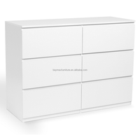 Commode style européen à la mode, 6 tiroirs, meuble chambre à coucher, table de chevet avec tiroirs