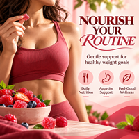 Gummies pour le soutien de l'appétit et du poids avec extrait de fenugrec, racine de maca noire, L-lysine, vitamine B12, zinc, marque privée