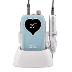 2025 Nail Tech Perceuse Usine <span class=keywords><strong>Coeur</strong></span> Forme Sans Fil Perceuse À Ongles 35000rpm Rechargeable Vernis Électrique Perceuse À Ongles Fichier Salon Maison - Product Image 5