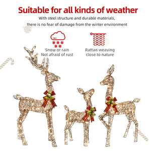 Reno Marrón Decorativo para Exteriores, Listo para Enviar, con Luz LED Impermeable IP65, Entrega Rápida Disponible - Product Image 3