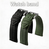 Bracelet de montre en toile de voile 18/20/22 mm pour Samsung Watch, bracelet en nylon double face, bracelet de sport à libération rapide pour hommes