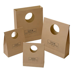 Sacs en papier kraft brun biodégradables découpés pour fleurs, cadeaux, pharmacies, sacs de courses et sacs alimentaires en papier recyclé - Product Image 3