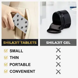 Özelleştirme sağlık gıda saf shilajit tablet saf himalaya shilajit reçine uzun boylu fulvic asit saf shilajit diyet takviyeleri