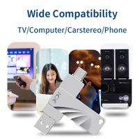 Clé USB 3.0 en métal Type-C pivotante 32 Go-512 Go 2-en-1 avec vitesse de lecture de 100-150 Mo/s et de lecture/écriture de 30-50 Mo/s, cryptage, logo personnalisé