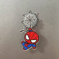 Nouvel autocollant magnétique réversible en acrylique Spider-Man Little Spider pour réfrigérateur, cadeau amusant, aimant de réfrigérateur